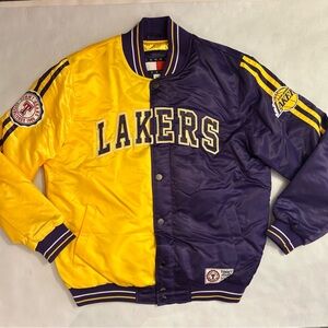 Tommy Hilfiger x Los Angeles Lakers G-III Varsity Button Jacket Mens Size Large